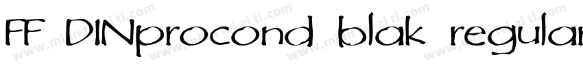 FF DINprocond blak regular字体转换